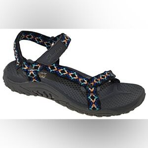 Skechers Reggae Redemption Lifestyle Sandals Women 10 Southwest Print Charcoal